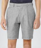 Reiss Roman S - Mens Herringbone Shorts In Grey, Size 30