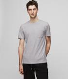 Reiss Aquila - Print Crew-neck T-shirt In Grey, Mens, Size Xs