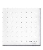 Reiss Helmar - Silk Dotted Pocket Square In White, Mens