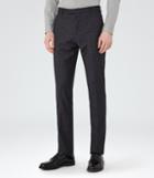 Reiss Hank T - Contrast Weave Tailored Trousers In Blue, Mens, Size 30