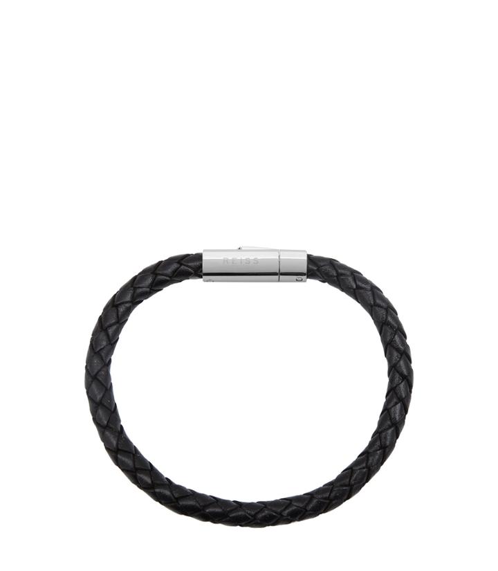 Reiss Demon - Mens Clasp Leather Bracelet In Black, Size One Size