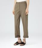 Reiss Atla - Turn-up Chinos In Brown, Womens, Size 0