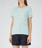 Reiss Rayee - Womens Lace T-shirt In Green, Size S
