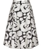 Reiss Drew - Womens Jacquard Midi Skirt In Black, Size 4