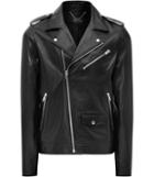 Reiss Honne - Mens Stud Leather Biker Jacket In Black, Size Xs