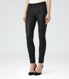 Reiss Darcie - Leather Trousers In Black, Womens, Size 0