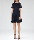 Reiss Mae - Womens Drop-waist Lace Dress In Blue, Size 6