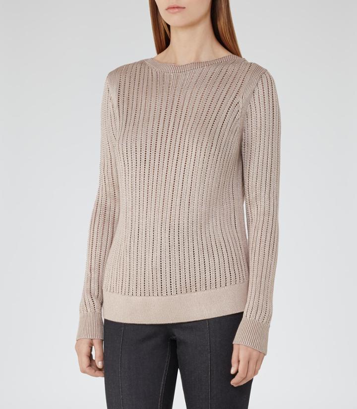 Reiss Trudy - Womens Open-stitch Jumper In Red, Size Xs