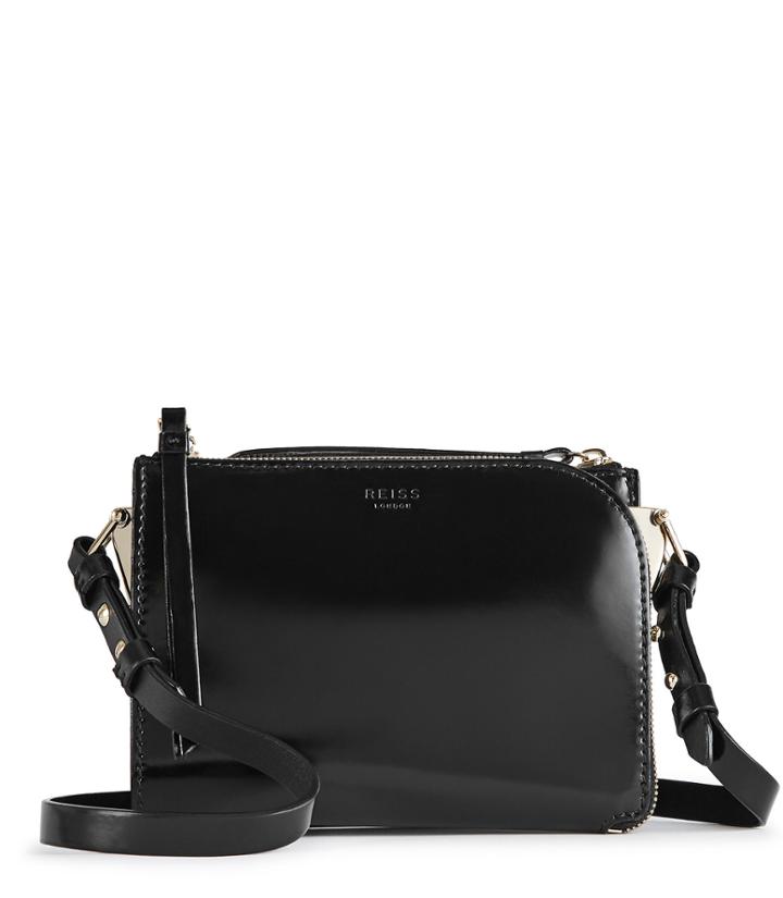 Reiss Arnott Mini Shine - Mini Cross-body Bag In Black, Womens