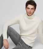 Reiss Felton - Textured Rollneck Jumper In White, Mens, Size Xs