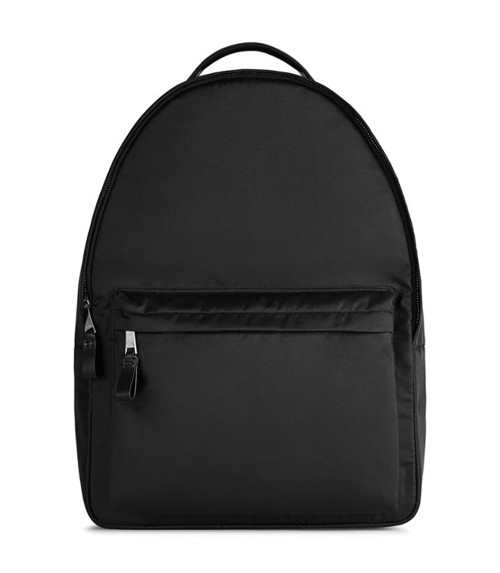 Reiss Ginger - Nylon Trim Backpack In Black, Mens