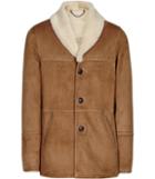 Reiss Tyson - Mens Shearling Coat In Brown, Size Xs