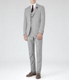 Reiss Garda - Mens Peak Lapel Suit In Grey, Size 38