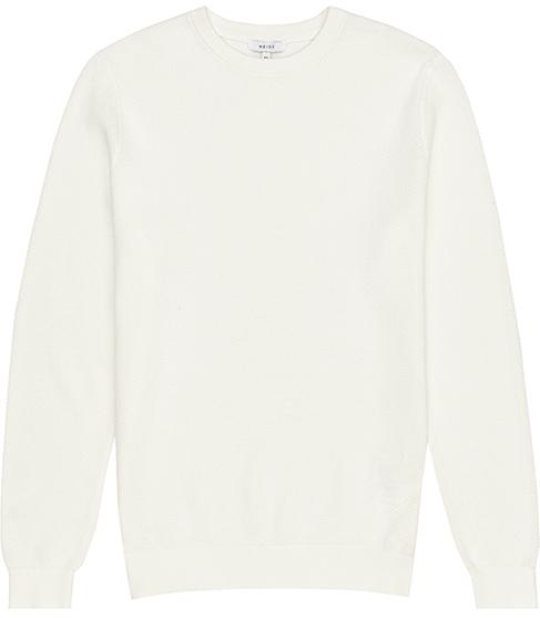 Reiss Carbon Textured Weave Jumper
