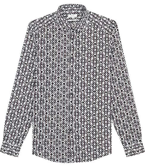 Reiss Merci Geometric Print Shirt