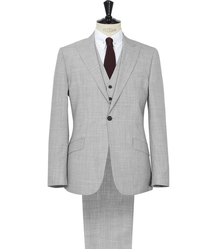 Reiss Garda - Mens Peak Lapel Suit In Grey, Size 36