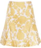 Reiss Tulip - Womens Jacquard Skirt In Yellow, Size 4