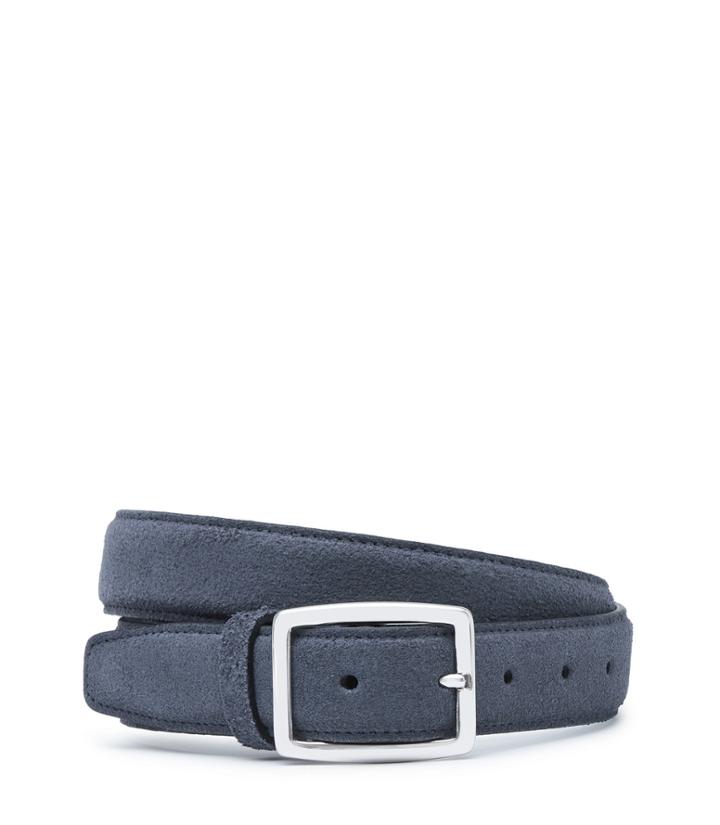 Reiss Nierman - Mens Suede Belt In Blue, Size 30