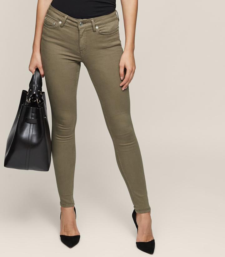 Reiss Stevie - Low-rise Skinny Jeans In Brown, Womens, Size 24