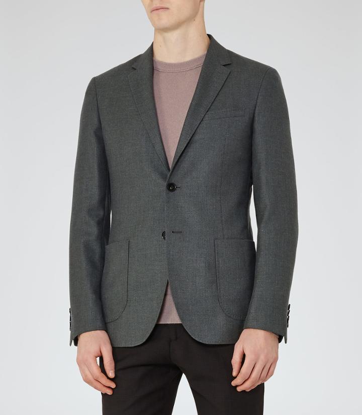 Reiss Abraham B - Patch Pocket Blazer In Brown, Mens, Size 36