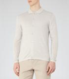 Reiss Harlow - Wool And Linen Polo Shirt In Grey, Mens, Size Xs