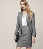 Reiss Austin Skirt - Tailored Pencil Skirt In Grey, Womens, Size 4