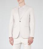 Reiss Jeremey B - Slim Peak Lapel Blazer In White, Mens, Size 36