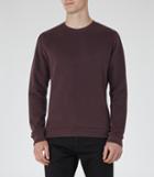 Reiss Fenton - Mens Brushed Cotton Sweatshirt In Purple, Size S