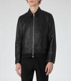 Reiss Nicholas - Collared Leather Jacket In Black, Mens, Size S