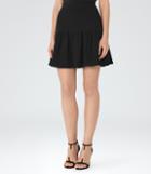 Reiss Lexi - Pin-tuck Mini Skirt In Black, Womens, Size 0