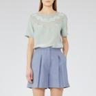 Reiss Hartley - Womens Scallop-detail Top In Green