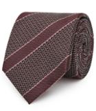 Reiss Wonder - Mens Striped Silk Tie In Red, Size One Size