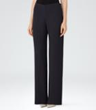 Reiss Becci - Womens Wide-leg Trousers In Blue, Size 6