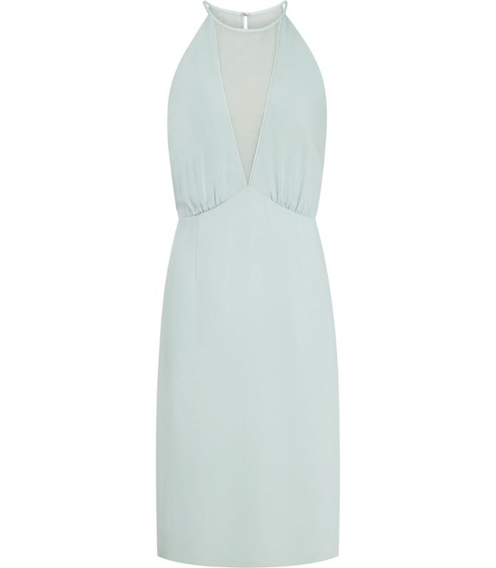 Reiss Kite - Womens Halterneck Dress In Blue, Size 6