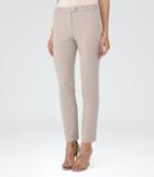 Reiss Joanne - Womens Cropped Tailored Trousers In Brown, Size 6