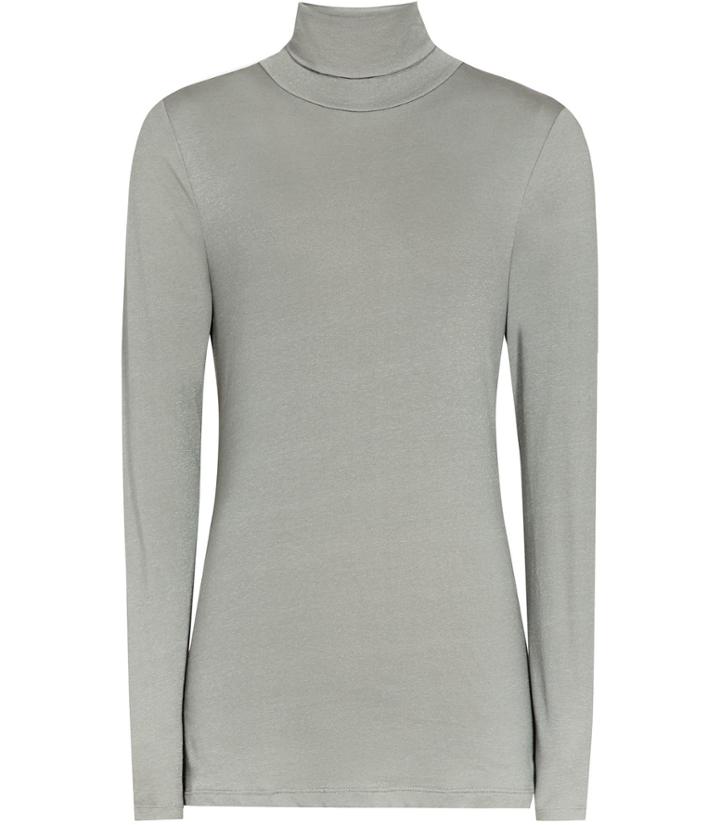 Reiss Fernley - Womens Sheen-detail Roll-neck Top In Green, Size Xs