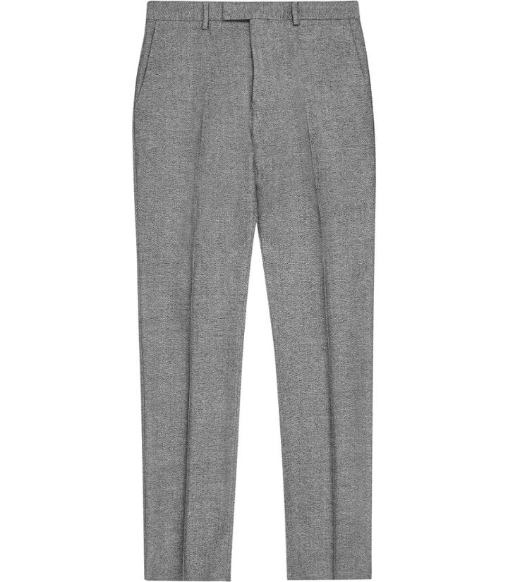 Reiss Cruise T - Mens Mottled Wool Trousers In Grey, Size 30