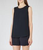 Reiss Acorn - Lace-trimmed Tank Top In Blue, Womens, Size 0