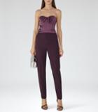 Reiss Dixie - Womens Bandeau Jumpsuit In Red, Size 8