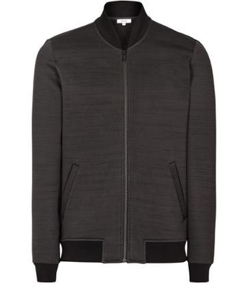 Reiss Eccles - Mens Jersey Bomber Jacket In Grey, Size Xs