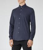 Reiss Carmichael - Mens Slim-fit Shirt In Blue, Size Xs