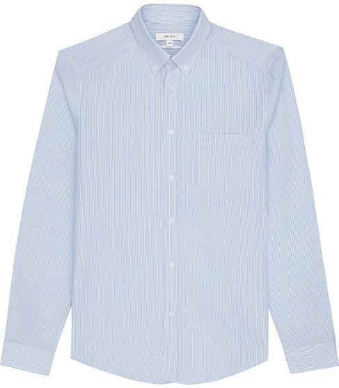 Reiss Sergio Cotton And Linen Shirt