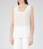 Reiss Sandy - Womens Contrast-front Tank Top In White, Size Xs
