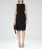 Reiss Palermo - Womens Scoop-back Dress In Black, Size 4