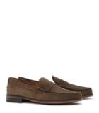 Reiss Lucas - Mens Suede Penny Loafers In Brown