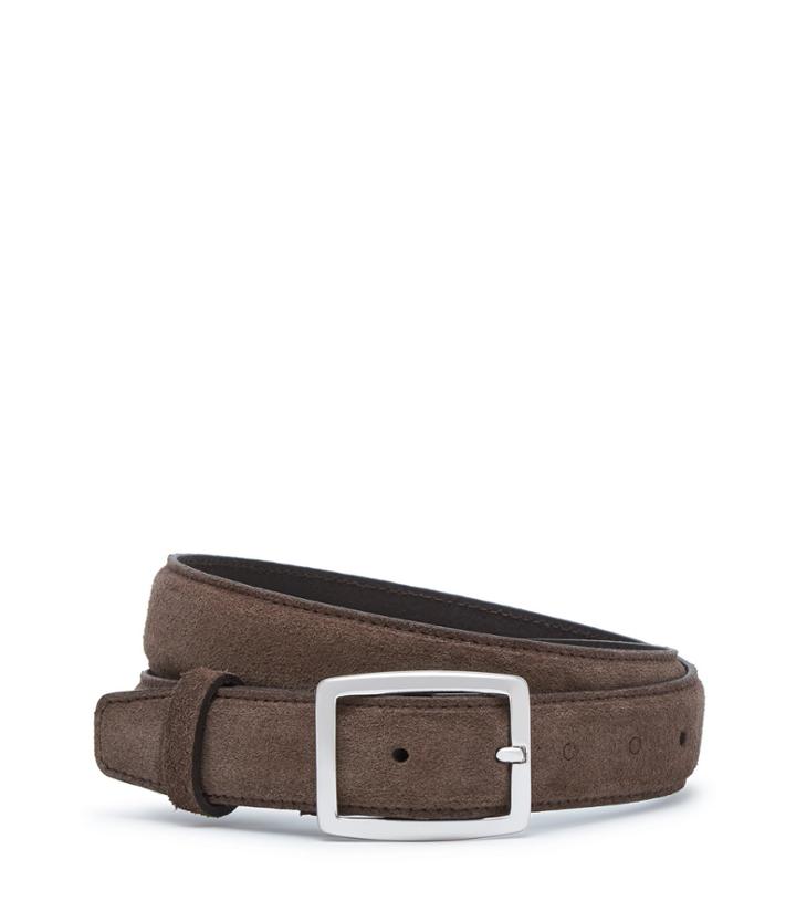 Reiss Nierman - Suede Belt In Brown, Mens, Size 32