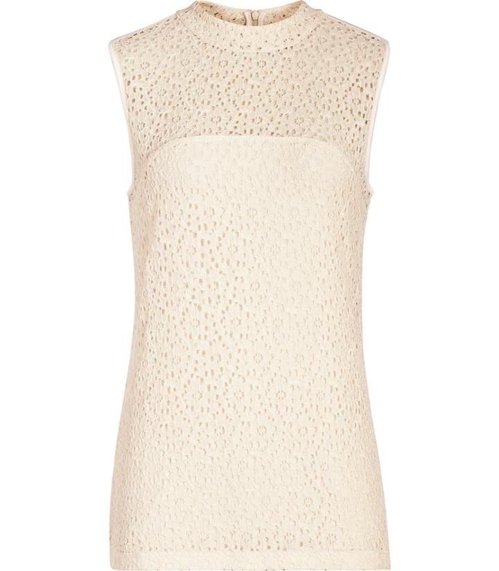Reiss Leigh - Womens High-neck Lace Top In Orange, Size Xs