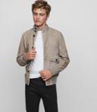 Reiss Connor - Suede Button Jacket In Brown, Mens, Size S