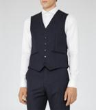 Reiss Brill W - Mens Modern Wool Waistcoat In Blue, Size 38