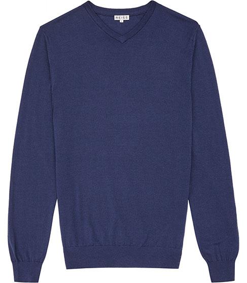 Reiss Emporer Merino V-neck Jumper